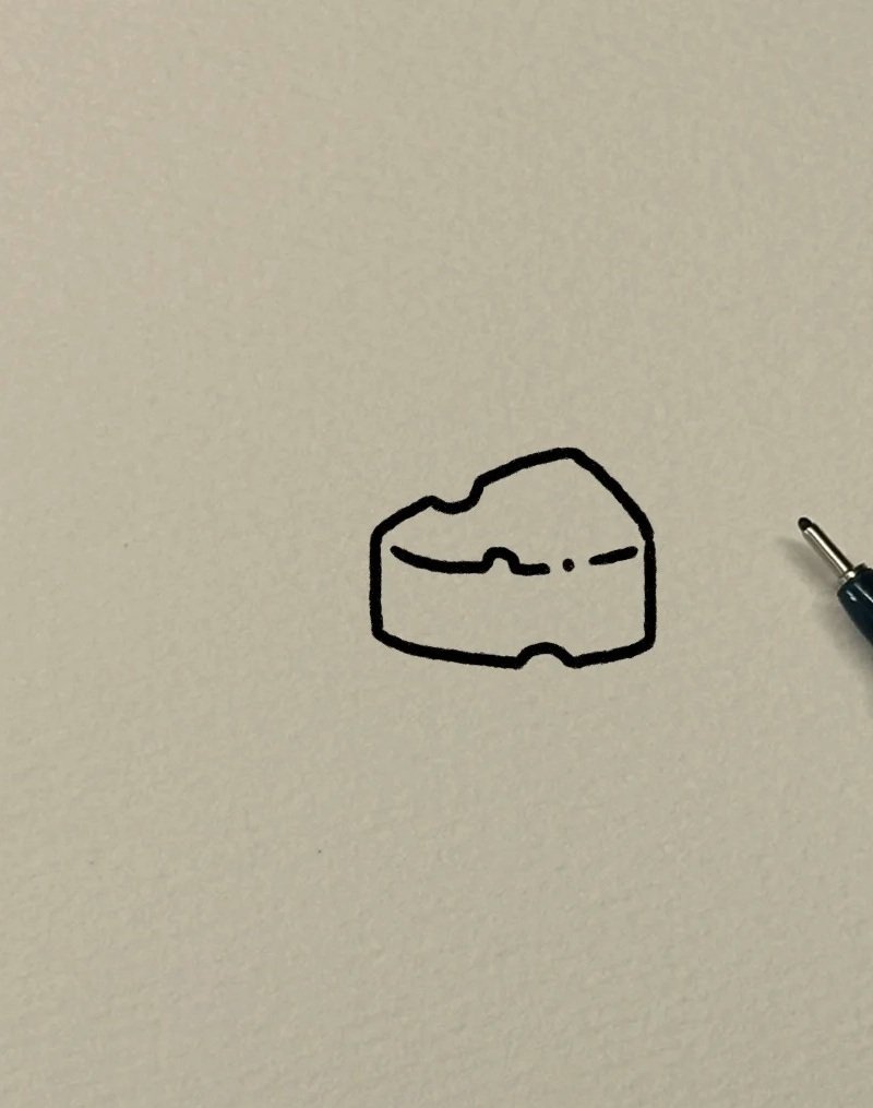 How to draw cheese easy 3