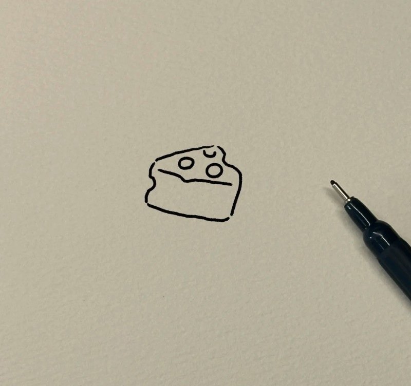 How to draw cheese for kids 3