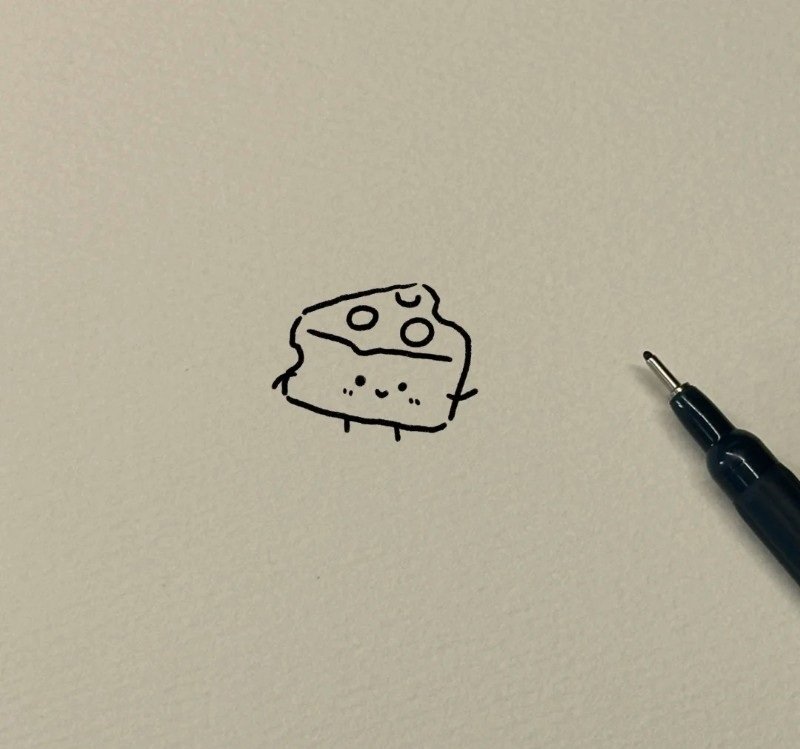 How to draw cheese for kids