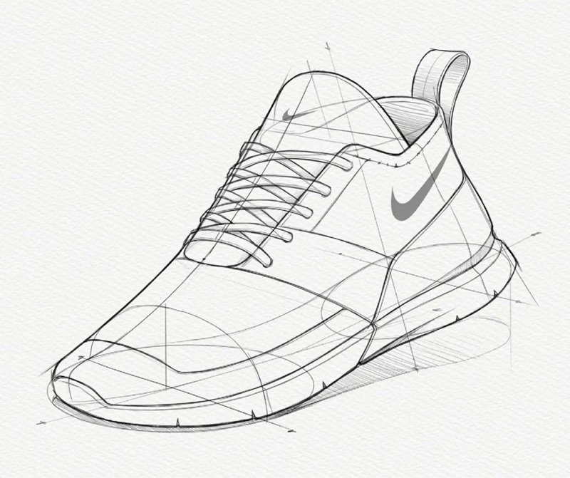 How to draw nike shoes