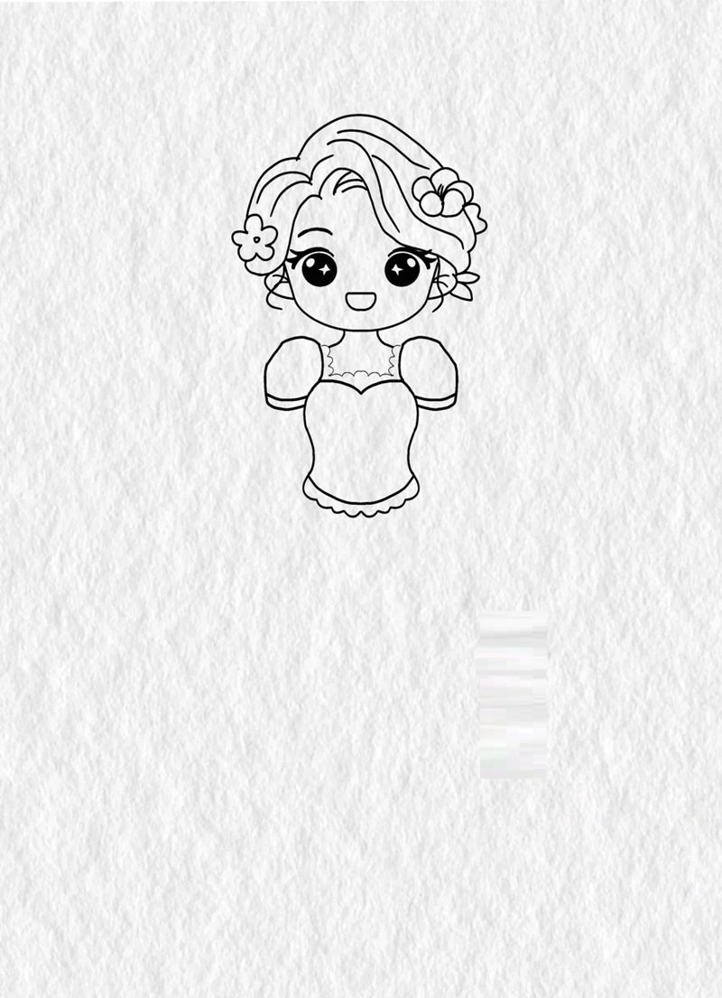How to draw rapunzel easy 4