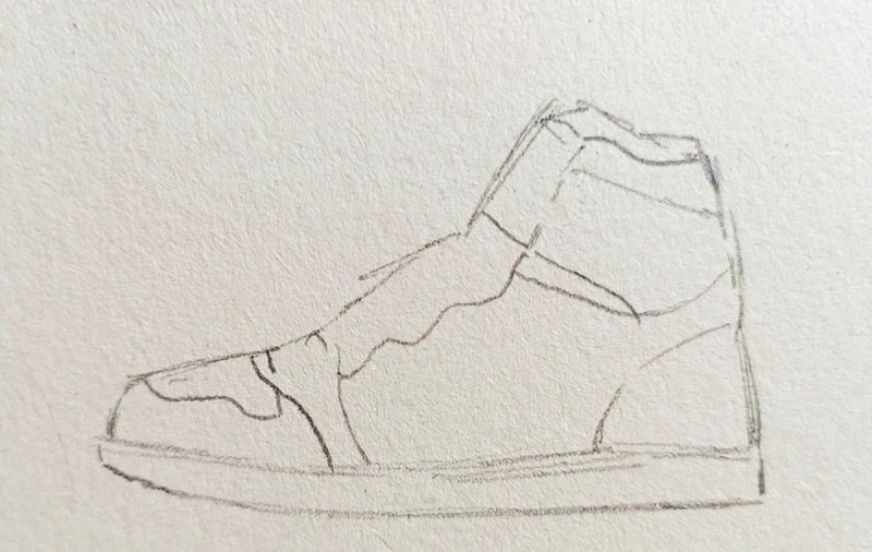 How to draw shoes nike 1