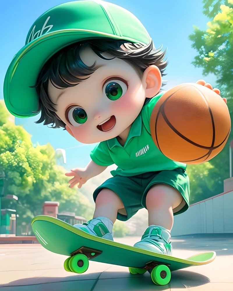 stylish cute cartoon boy dp