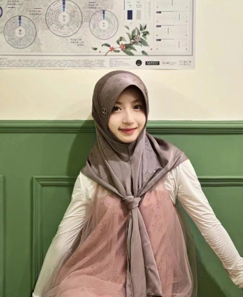 stylish hijab girl dp 30