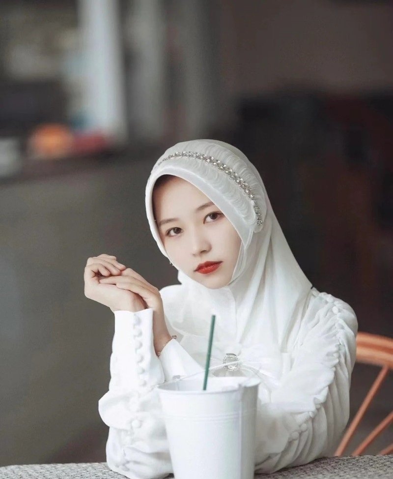 stylish hijab girl dp 35