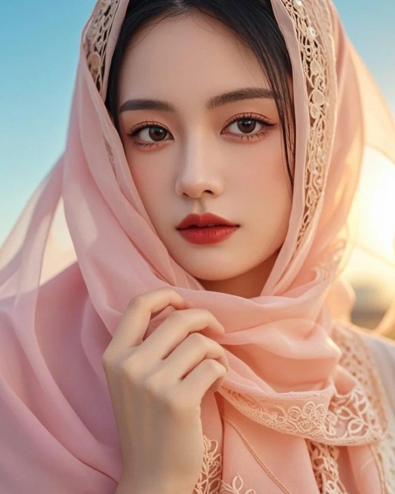 stylish hijab girl dp 6